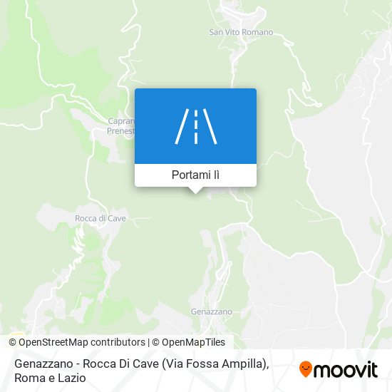 Mappa Genazzano - Rocca Di Cave (Via Fossa Ampilla)