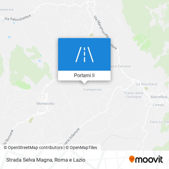 Mappa Strada Selva Magna