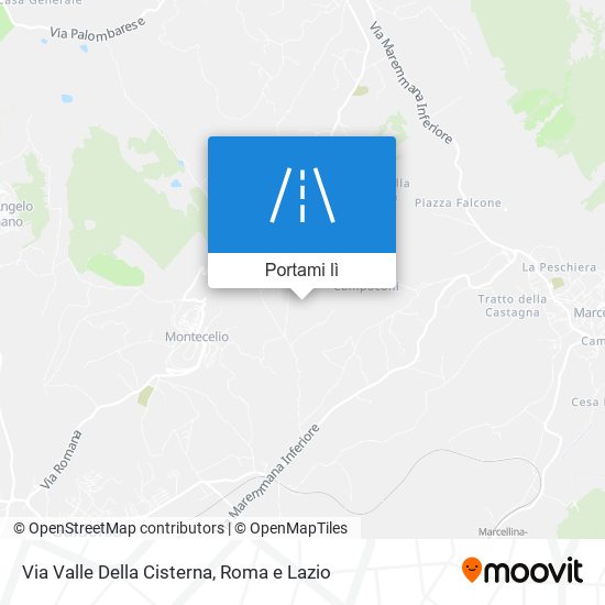 Mappa Via Valle Della Cisterna