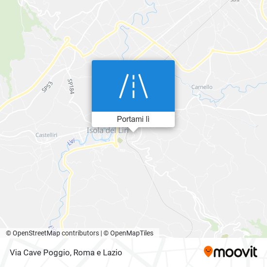 Mappa Via Cave Poggio