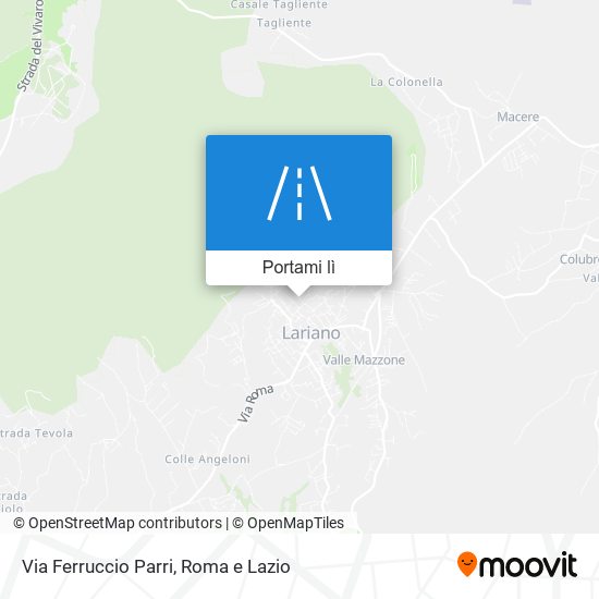 Mappa Via Ferruccio Parri
