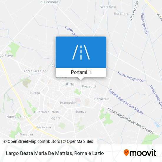 Mappa Largo Beata Maria De Mattias