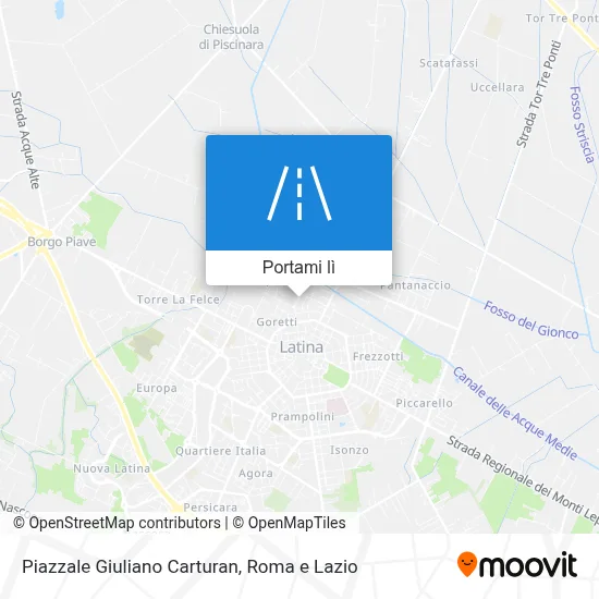 Mappa Piazzale Giuliano Carturan