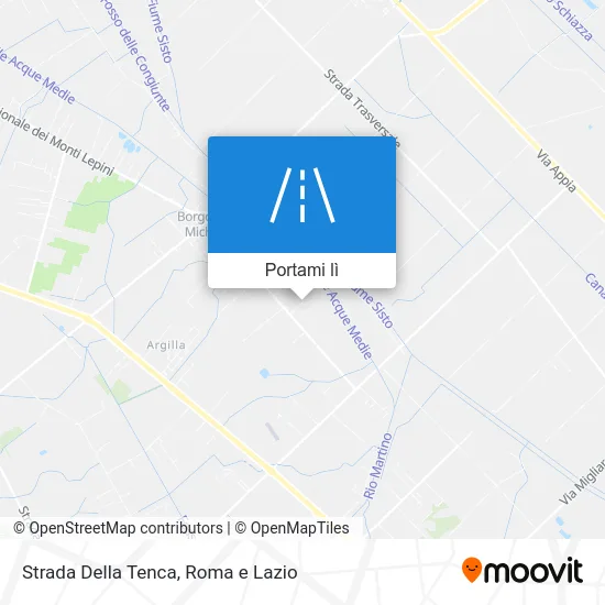 Mappa Strada Della Tenca
