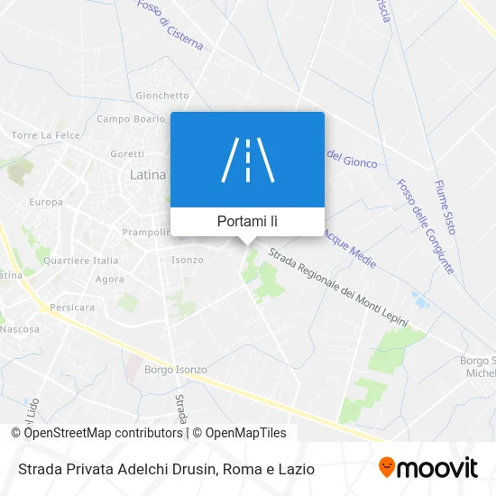 Mappa Strada Privata Adelchi Drusin