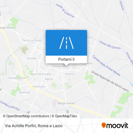 Mappa Via Achille Porfiri