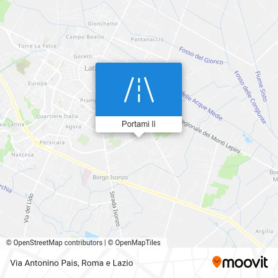 Mappa Via Antonino Pais