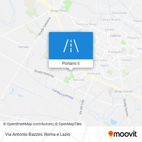Mappa Via Antonio Bazzini