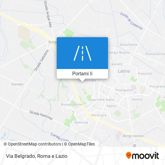 Mappa Via Belgrado