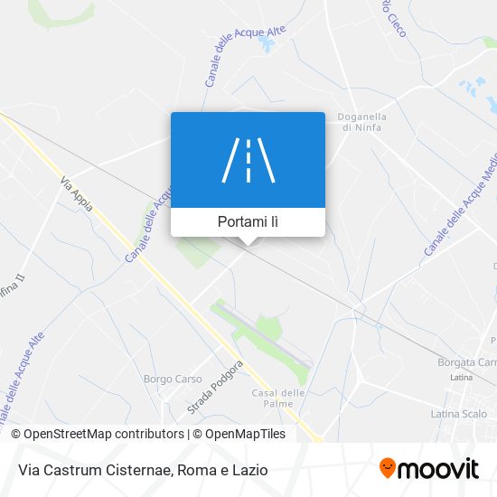 Mappa Via Castrum Cisternae
