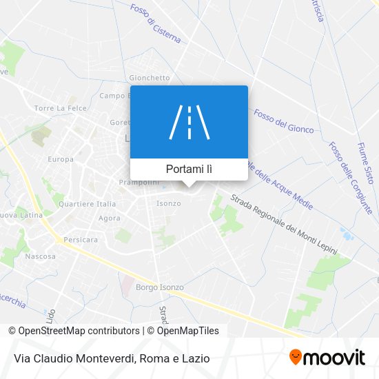 Mappa Via Claudio Monteverdi