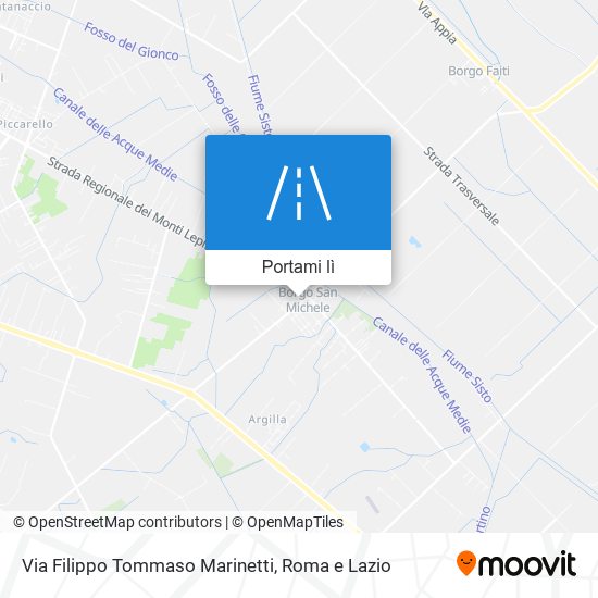 Mappa Via Filippo Tommaso Marinetti