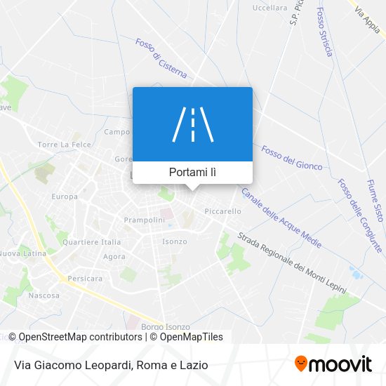 Mappa Via Giacomo Leopardi