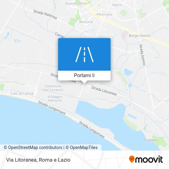 Mappa Via Litoranea