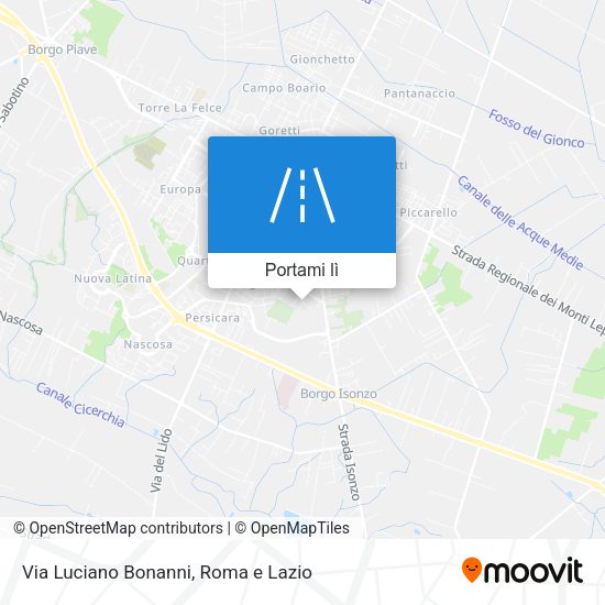 Mappa Via Luciano Bonanni