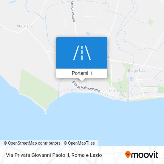 Mappa Via Privata Giovanni Paolo II