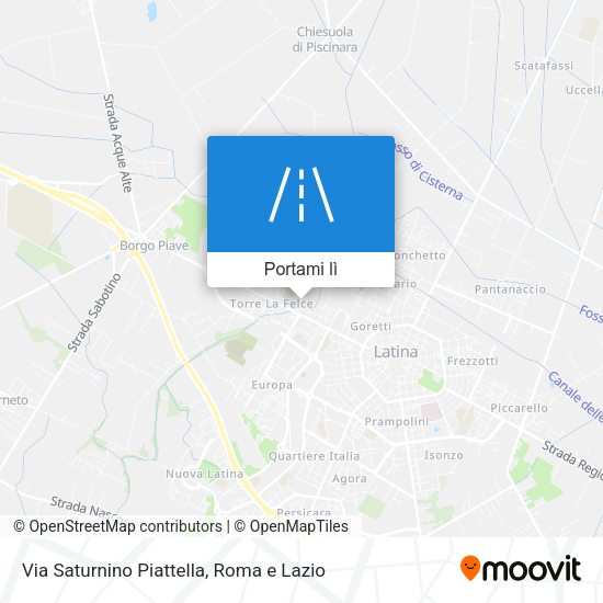 Mappa Via Saturnino Piattella
