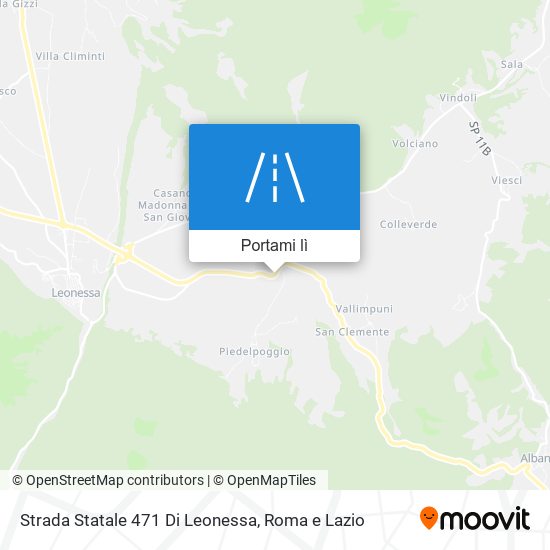 Mappa Strada Statale 471 Di Leonessa