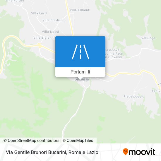 Mappa Via Gentile Brunori Bucarini