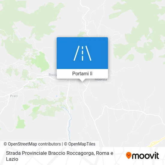 Mappa Strada Provinciale Braccio Roccagorga
