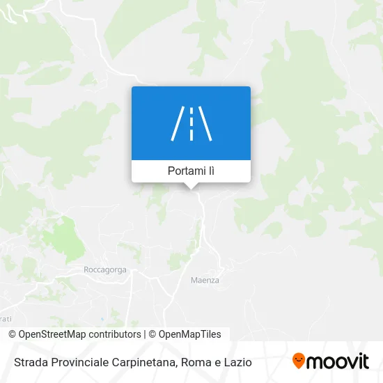 Mappa Strada Provinciale Carpinetana
