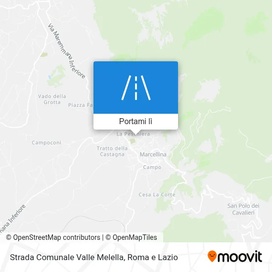 Mappa Strada Comunale Valle Melella