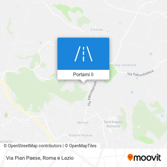 Mappa Via Pian Paese