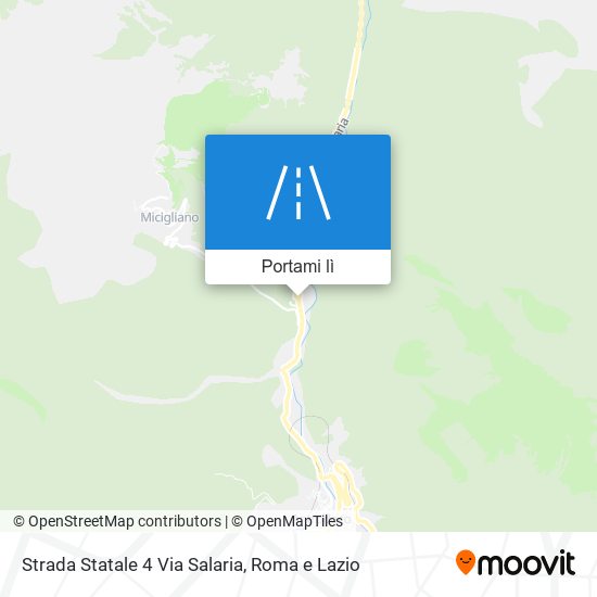 Mappa Strada Statale 4 Via Salaria