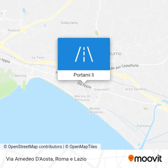 Mappa Via Amedeo D'Aosta