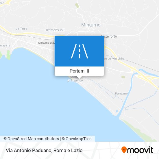 Mappa Via Antonio Paduano