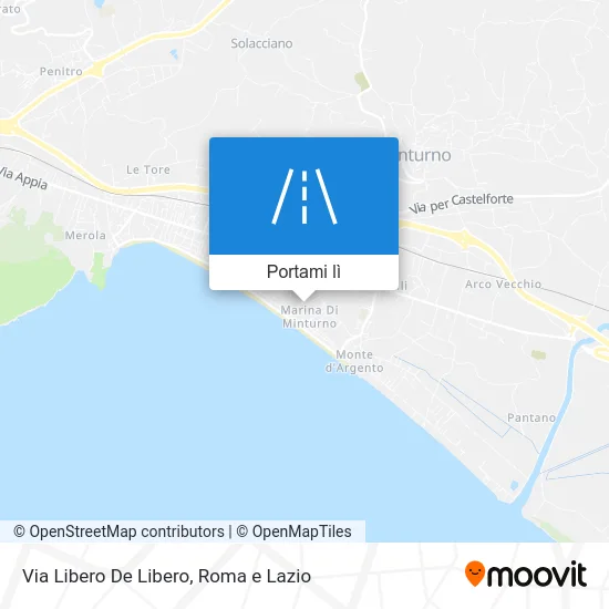 Mappa Via Libero De Libero