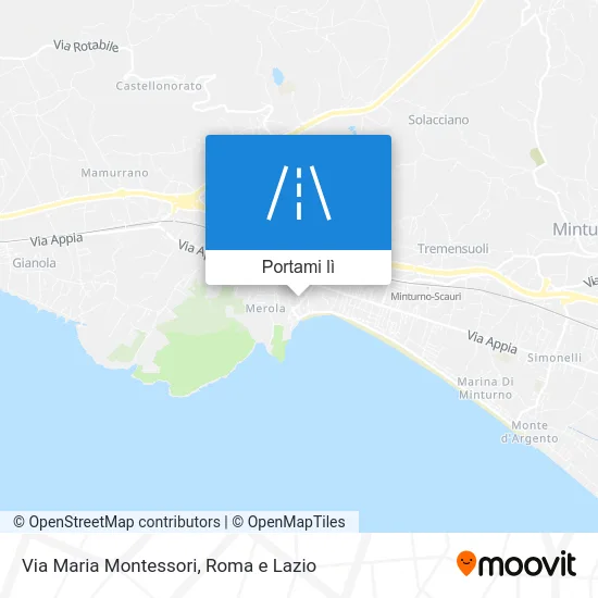 Mappa Via Maria Montessori