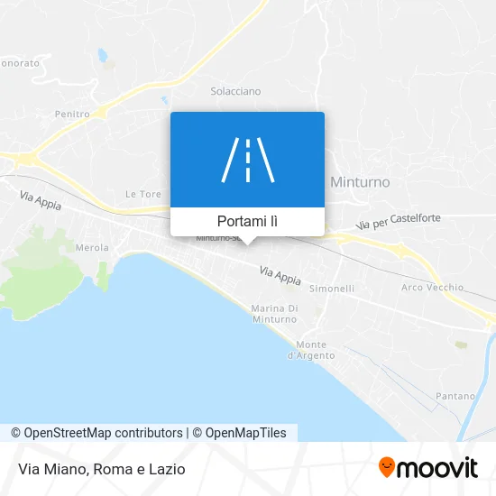 Mappa Via Miano