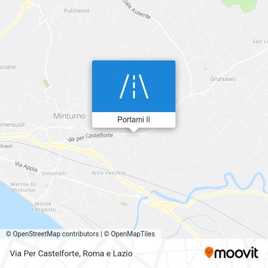 Mappa Via Per Castelforte