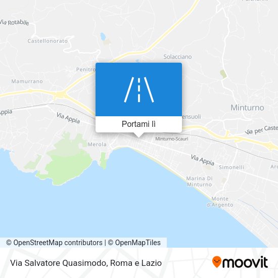 Mappa Via Salvatore Quasimodo