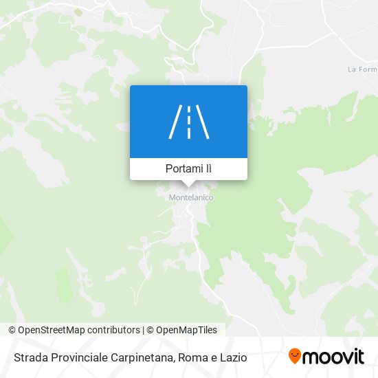 Mappa Strada Provinciale Carpinetana