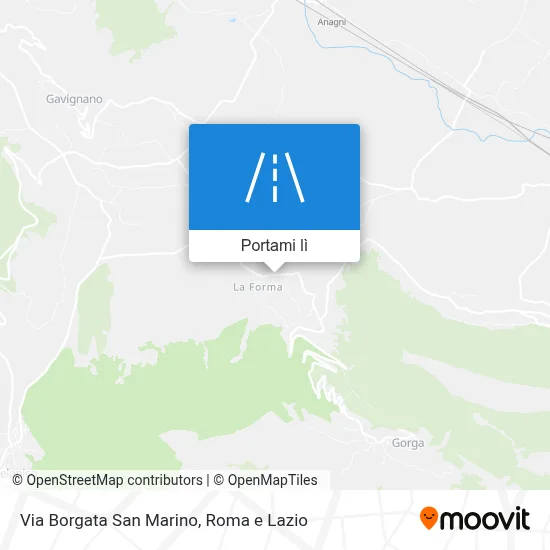 Mappa Via Borgata San Marino