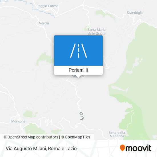 Mappa Via Augusto Milani
