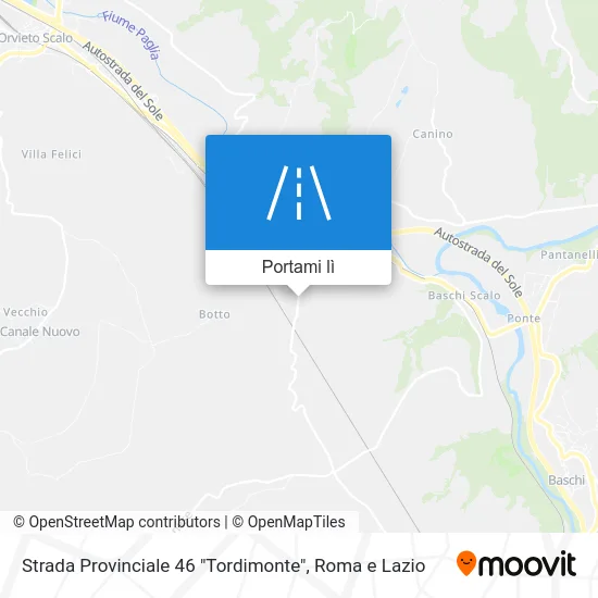 Mappa Strada Provinciale 46 "Tordimonte"