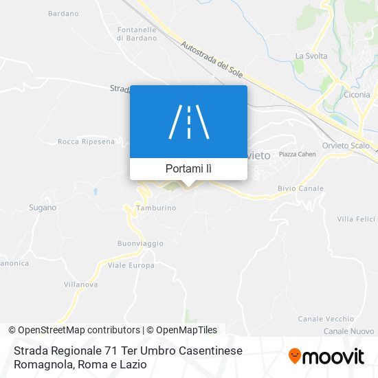 Mappa Strada Regionale 71 Ter Umbro Casentinese Romagnola