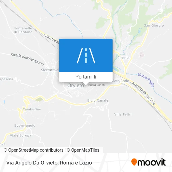 Mappa Via Angelo Da Orvieto