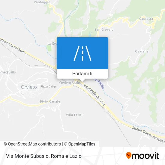 Mappa Via Monte Subasio