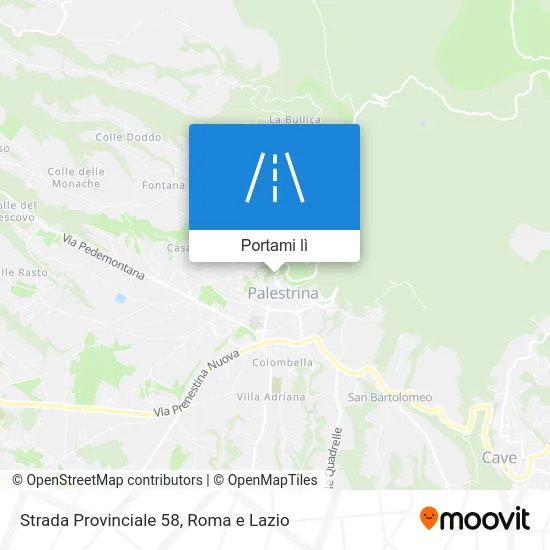 Mappa Strada Provinciale 58