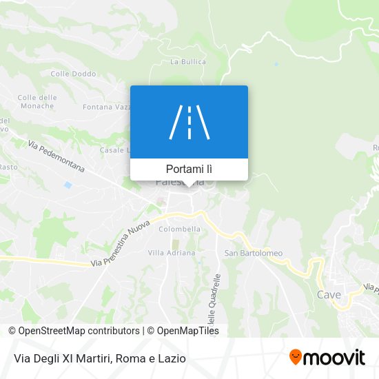 Mappa Via Degli XI Martiri