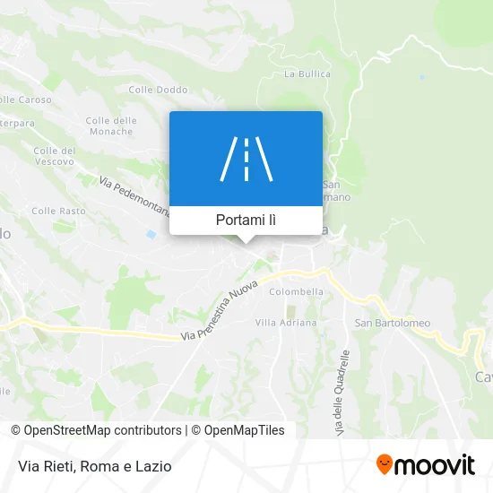 Mappa Via Rieti