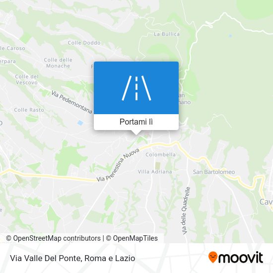 Mappa Via Valle Del Ponte