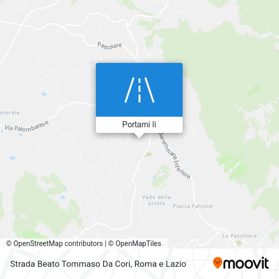Mappa Strada Beato Tommaso Da Cori