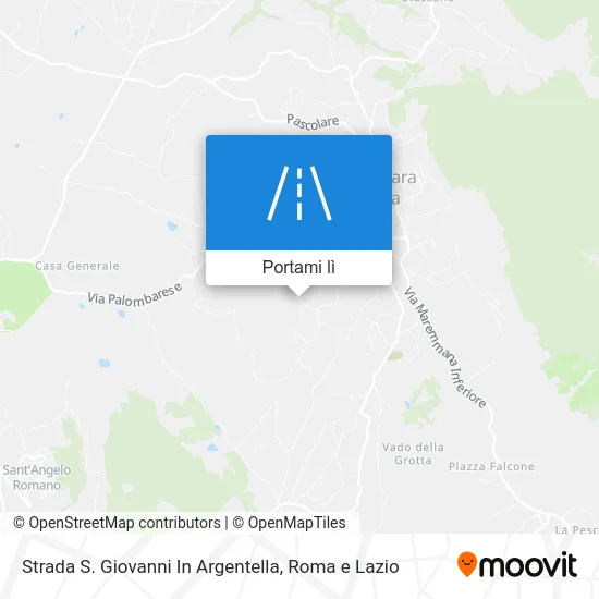 Mappa Strada S. Giovanni In Argentella