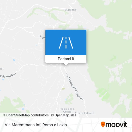 Mappa Via Maremmana Inf