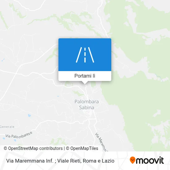 Mappa Via Maremmana Inf. ; Viale Rieti